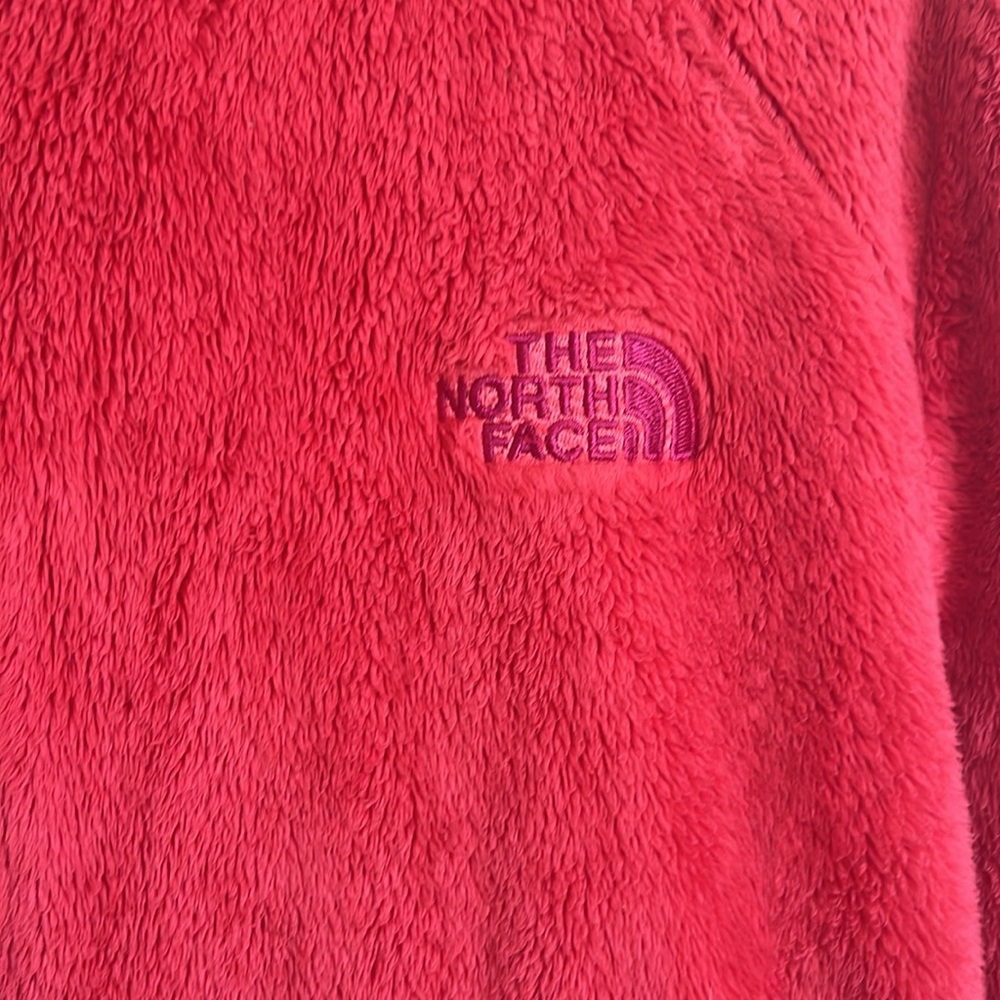 🛍️The North Face Women's Full Zip Osito Furry Fleece Jacket Raspberry Pink XL - Picture 3 of 5